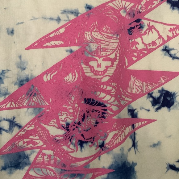 Teton Gravity Research Tie Dye t shirt with Dead details - Picture 6 of 6